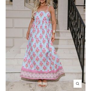 Sold Out THESE THREE Maxi Dress in Pink and Blue